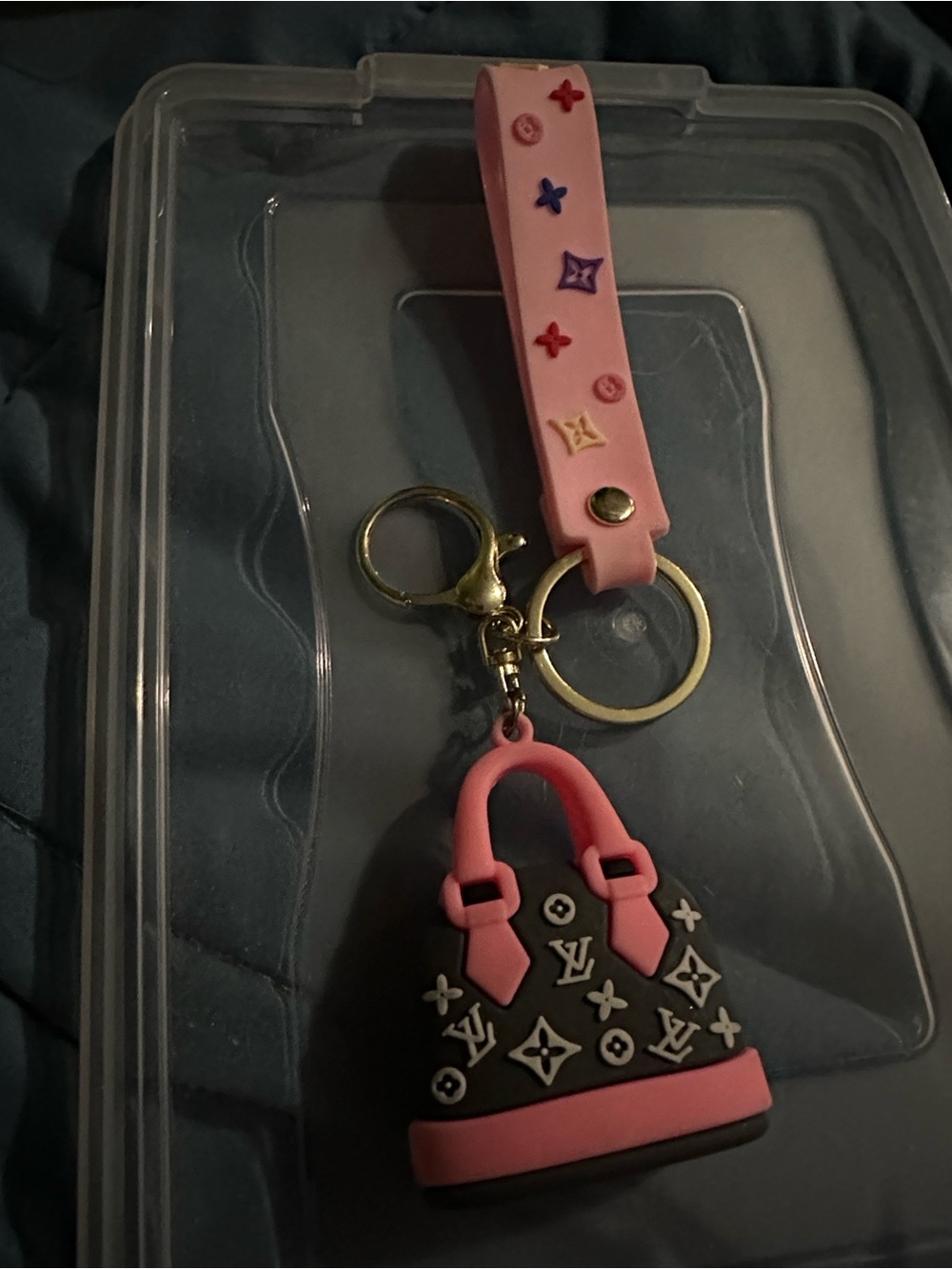 Brand new, no tags LV bag key charm/wrislet!!